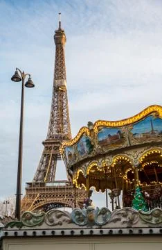 View on the famous paris eiffel tower . Stock Photos