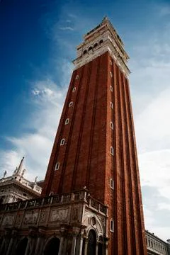 View of the famous saint Mark square in Venice Stock Photos