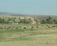 View of farming fields from moving train SD Footage