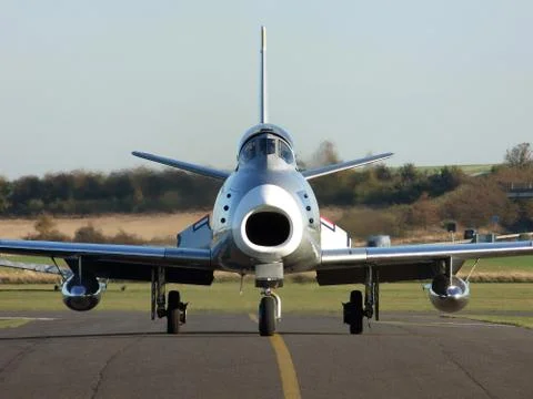 View of a fast flying fighter Stock Photos