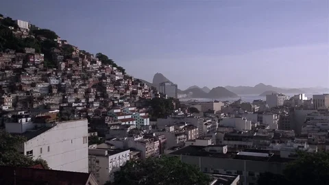 View of favelas in rio de janeiro Stock-Footage 71235598