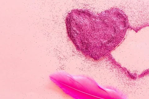 From view feather heart Stock Photos