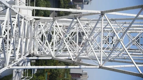 View of ferris wheel from gondola Stock Footage 168439734