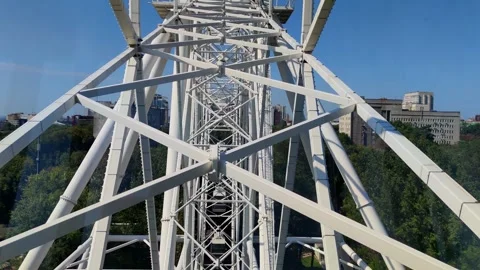 View of ferris wheel from gondola Stock Footage 247769658