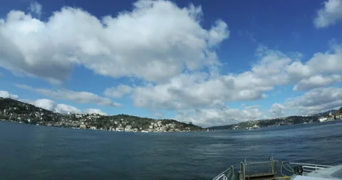 View from the ferry on Bosphorus in Turkey Stock Footage 152475760