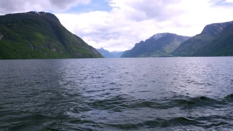 View from a ferry in Norway Stock Footage 230175223