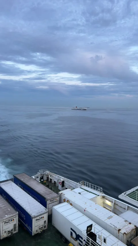 View of ferry on the ocean Stock Footage 248761976