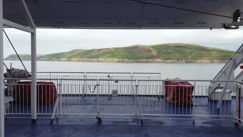View from Ferry Sailing Past UK Coastline Stock Footage 307215883