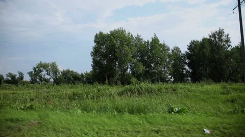 View of the field from the car 스톡 동영상 92995968