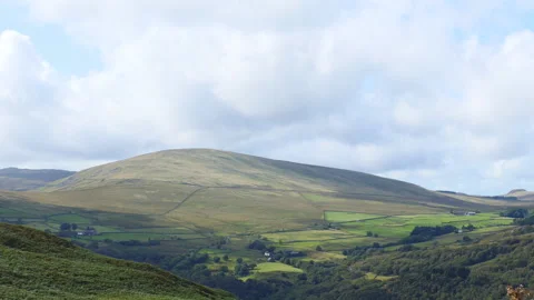 A View of the fields and hills. Britain. Stock Footage 91772253