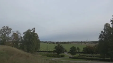 View on fields in uppsala sweden Stock Footage 122205177