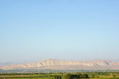 View of the fields, view of the mountains Stock-Fotos