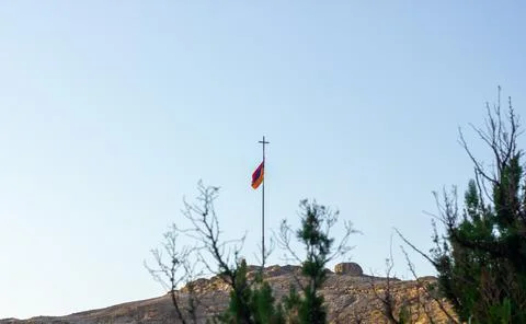 View of the fields, view of the mountains Stock Photos