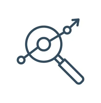 View financial analytics or metrics research icon for web, mobile and infogra Stock Illustration