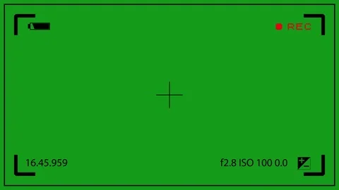 View finder with green screen background 2 Stock Footage 124059747