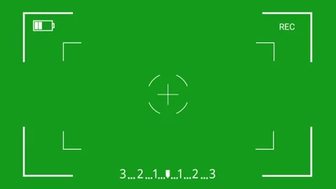 View finder motion graphics with green screen background Stock Footage 133220743