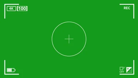 View finder motion graphics with green screen background Stock Footage 133684337