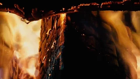 The view of fire slow motion Stock Footage 69167074