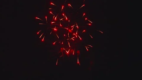 View of fireworks display in the night sky over Paradise, United States. Stock Footage 342287459