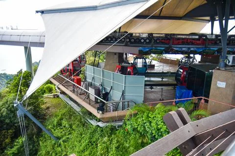 View of first cable car terminal. Stock Photos
