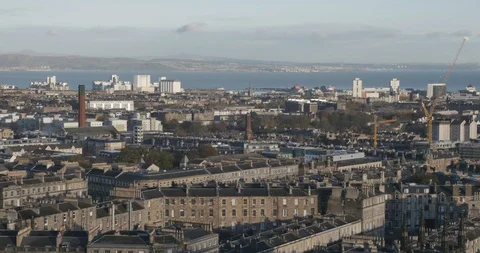 View of The Firth of Forth from Edinburgh Stockbeeldmateriaal 98465773