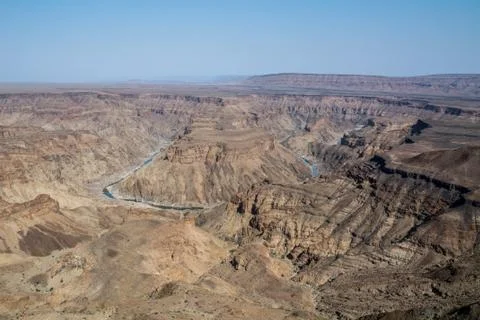 View into the fish river canyon Stock Photos