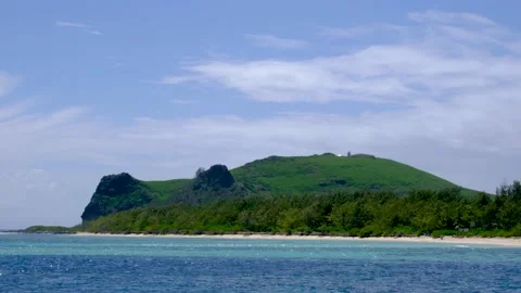 View of the Flat island in Mauritius Stock Footage 170066610