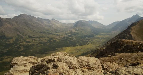 View from Flattop Mountain Alaska Video stock 121690008