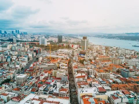 The view from the flight to Istanbul. Stock Photos