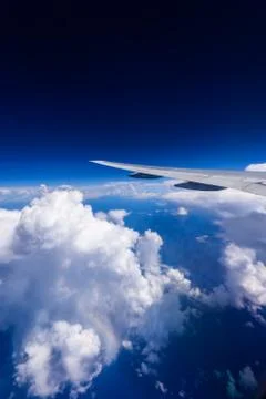 View flight plane window Foto stock