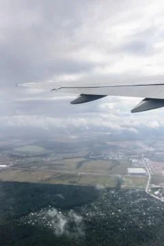 View flight plane window Stock Photos