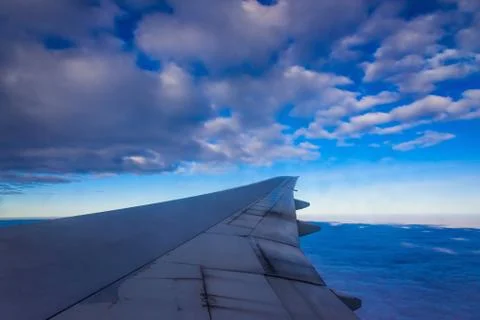 View flight plane window Stockfoto's
