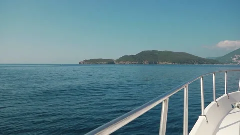 View from a floating ship. Boat trip. Horizon line, beautiful seascapes view Stock-Footage 147185227