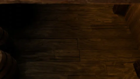 View of the floor of the old tavern. 库存影片 264072179