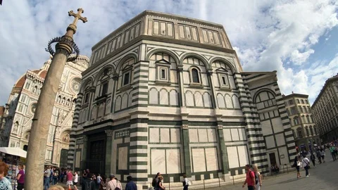 View of Florence Baptistry, Italy Vidéo 89900500
