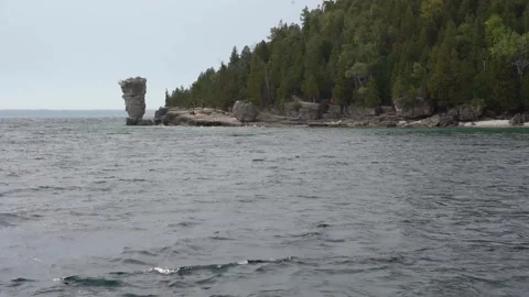View of the Flowerpot Island Stock Footage 143167916