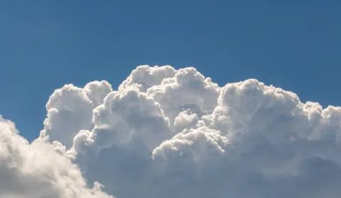 View of the fluffy clouds in the  boundless sky Stock Photos