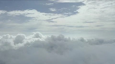View of fluffy clouds, Guatemala Stock Footage 63057261