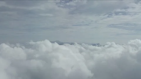 View of fluffy clouds, Guatemala Stock Footage 63061323