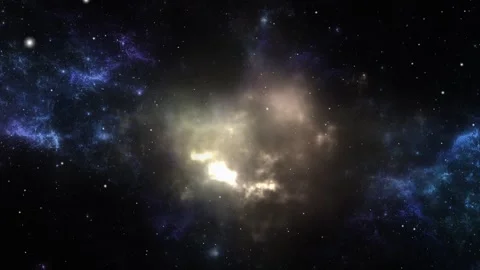 View of  Fly Through Outer Space Nebula 4k. Stock Footage 255545331