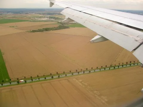 The view from flying plane Stock Photos