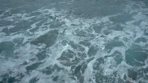 View of the foaming waves of the sea. Turquoise sea Stockbeeldmateriaal 120034665