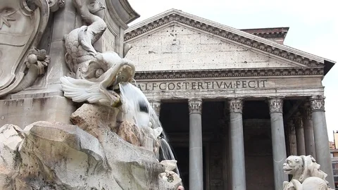View of Fontana di Piazza della Rotonda. Stock Footage 124662408