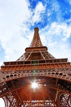 View at foot of Eiffel Tower.Paris Stock Photos