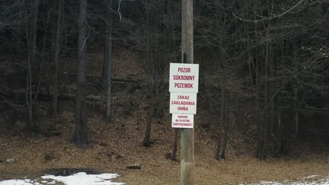 View of a forbidden sign on a tree 库存影片 106810882