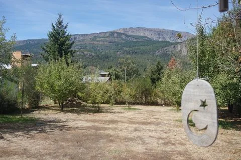 View of the forest with mountains in the background Stock Photos