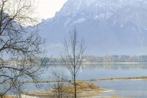 View of the Forggensee in the Allgu Stock-Fotos