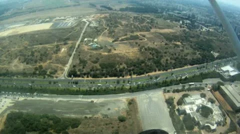 View form Sky of Road and City Stock Footage 10956164