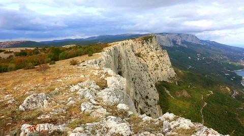 View from Foros's rocks to the Black Sea, the Crimea Stock Footage 42813015
