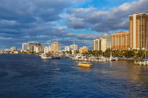 View of the Fort Lauderdale Intracoastal Waterway Stock Photos